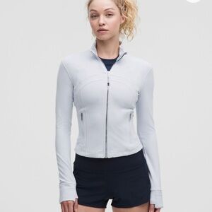 Lululemon define jacket starch blue/mirror silver cropped